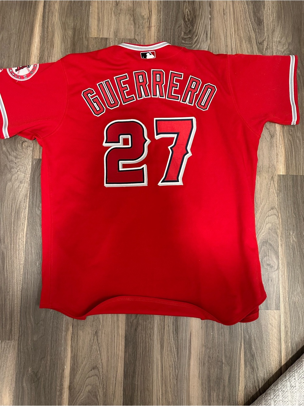 Authentic Men’s Majestic Red Anaheim Angels #27  Baseball Jersey - Picture 2 of 3